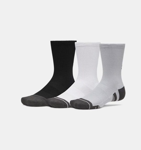 Gri Unisex UA Perf Tech 3'lü Crew Çorap