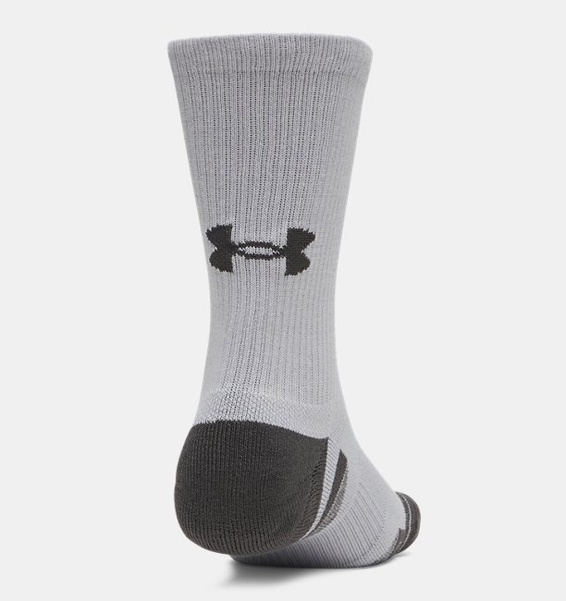 Gri Unisex UA Perf Tech 3'lü Crew Çorap