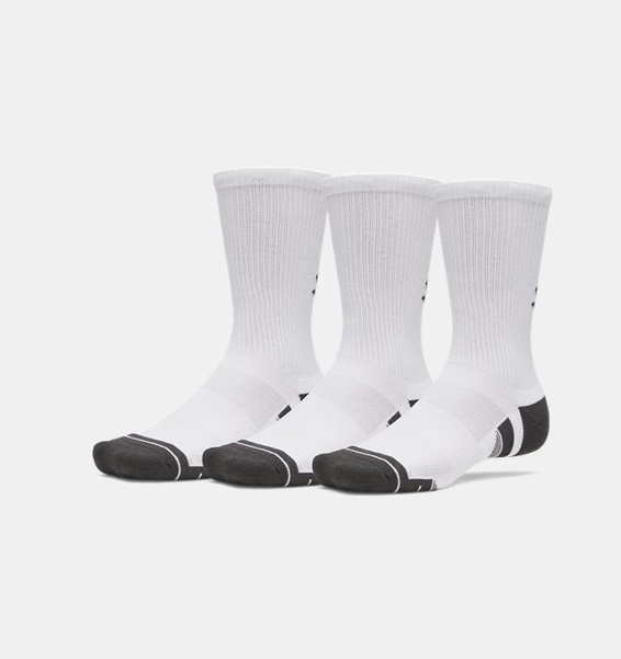 Beyaz Unisex UA Perf Tech 3'lü Crew Çorap