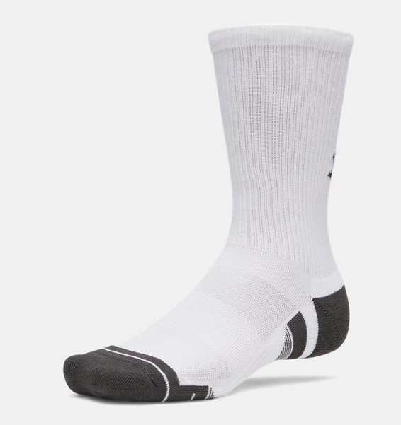 Beyaz Unisex UA Perf Tech 3'lü Crew Çorap