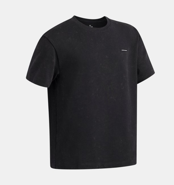 Siyah Erkek Çocuk UA Heavyweight Wash Kısa Kollu T-shirt