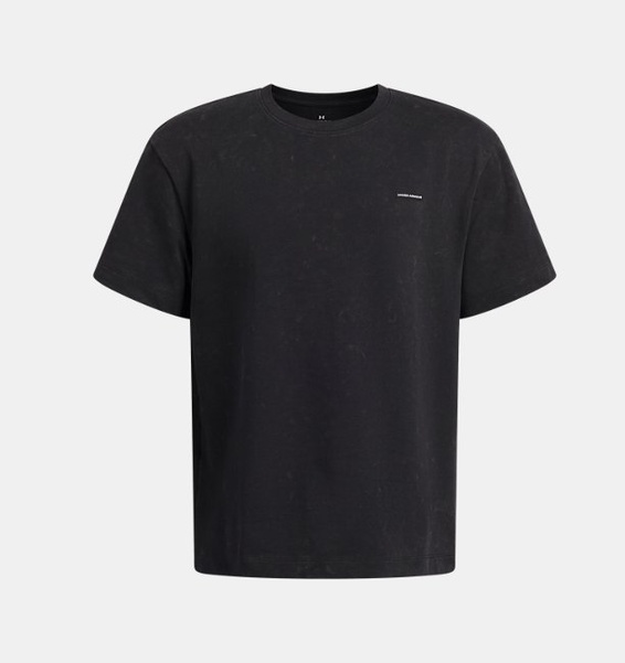 Siyah Erkek Çocuk UA Heavyweight Wash Kısa Kollu T-shirt
