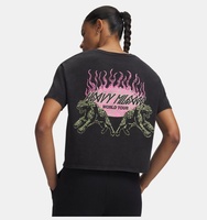 Kadın UA HB Run Heavyweight Wash Tour Kısa Kollu T-shirt