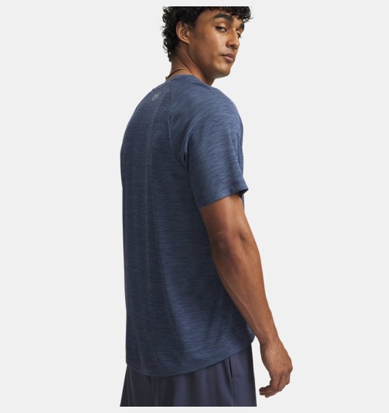 Gri Erkek UA Tech Textured Kısa Kollu T-shirt