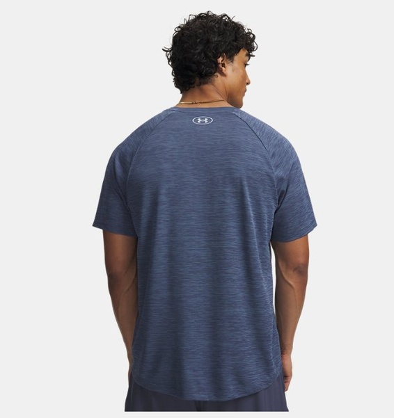 Gri Erkek UA Tech Textured Kısa Kollu T-shirt