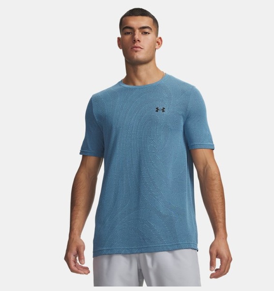 Mavi Erkek UA Vanish Novelty Seamless Kısa Kollu T-Shirt