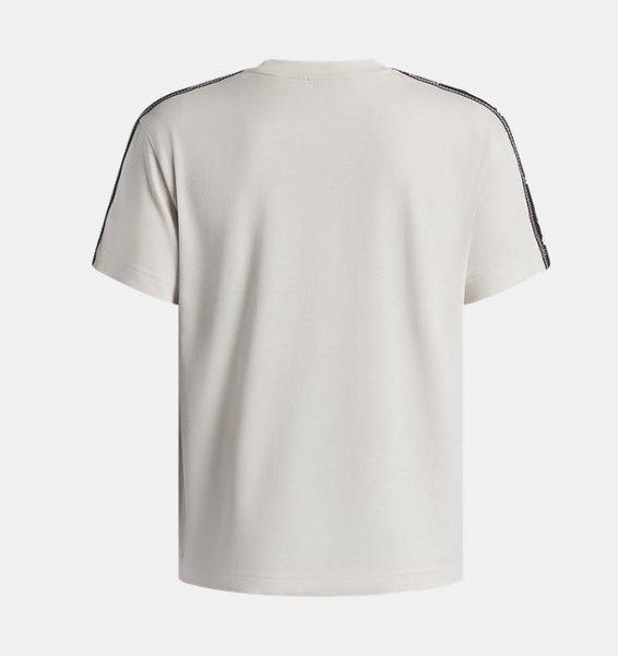 Beyaz Erkek Çocuk UA Icon Taped Kısa Kollu T-shirt