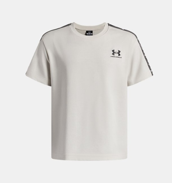 Beyaz Erkek Çocuk UA Icon Taped Kısa Kollu T-shirt
