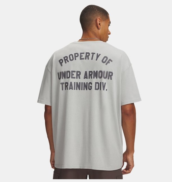 Gri Erkek UA Heavyweight Property Of UA Kısa Kollu T-shirt