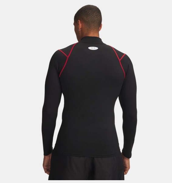 Siyah Erkek UA Coldgear Elite Compression Mock Uzun Kollu T-Shirt