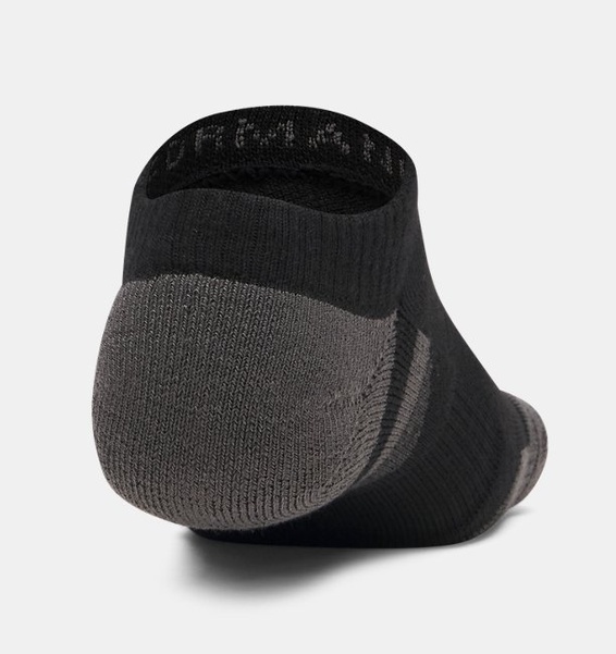 Siyah Unisex UA Perf Tech 3'lü No Show Çorap