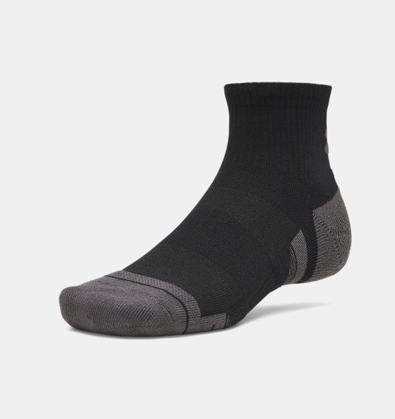Siyah Unisex UA Perf Tech 3'lü Çorap