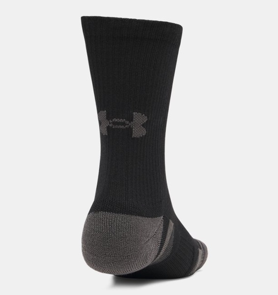 Siyah Unisex UA Perf Tech 3'lü Crew Çorap