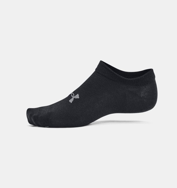 Siyah Unisex UA Essential No Show 6'lı Çorap