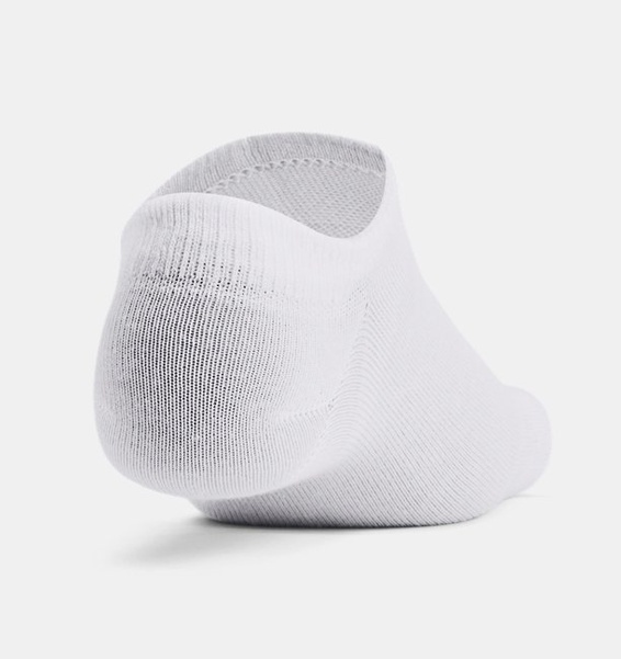 Beyaz Unisex UA Essential No Show 6'lı Çorap