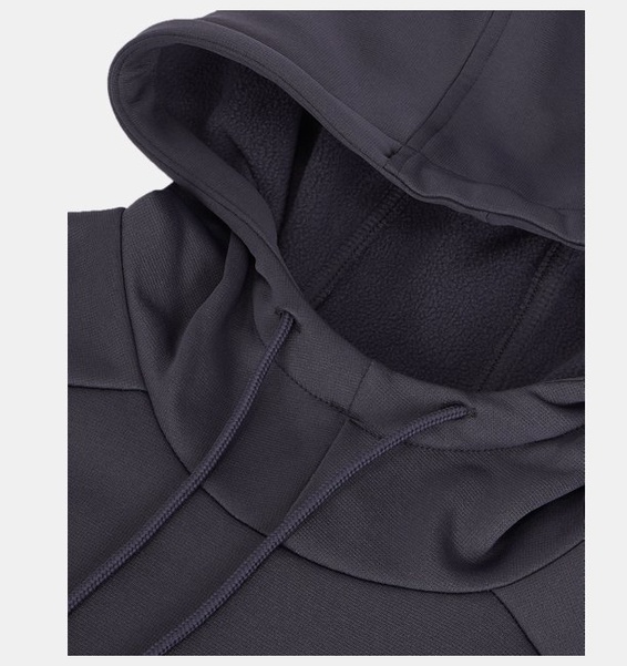 Gri Erkek UA Armour Fleece Kapüşonlu Üst