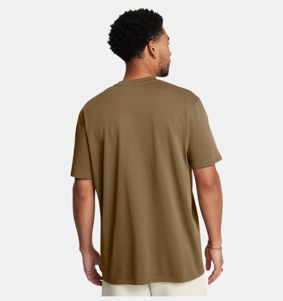 Kiremit Erkek UA LOGO EMB Heavyweight Kısa Kollu T-shirt