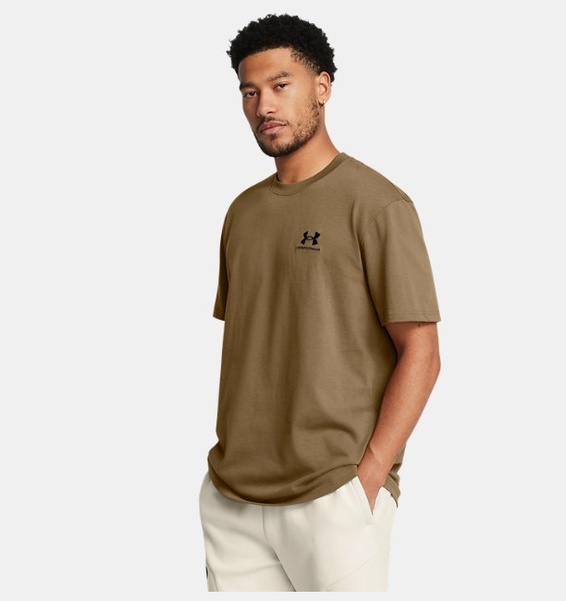 Kiremit Erkek UA LOGO EMB Heavyweight Kısa Kollu T-shirt