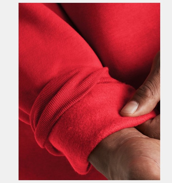 Kırmızı Erkek UA Icon Fleece Bisiklet Yaka Sweatshirt