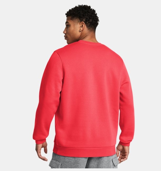 Kırmızı Erkek UA Icon Fleece Bisiklet Yaka Sweatshirt