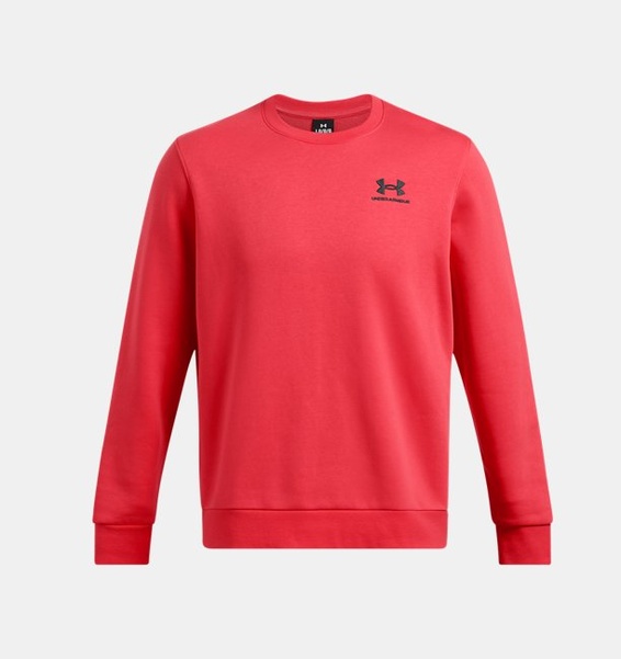 Kırmızı Erkek UA Icon Fleece Bisiklet Yaka Sweatshirt