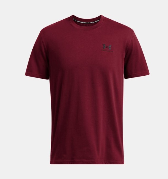 Bordo Erkek UA LOGO EMB Heavyweight Kısa Kollu T-shirt