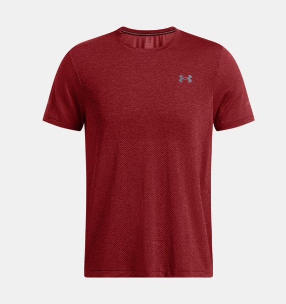 Kırmızı Erkek UA Dikişsiz Stride Kısa Kollu T-shirt