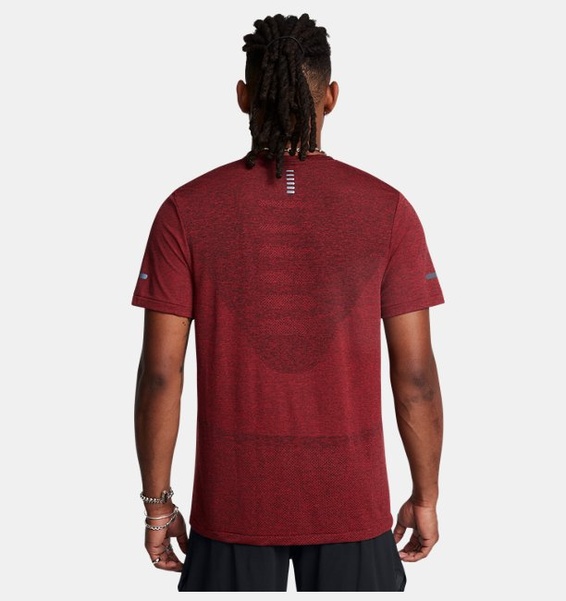 Kırmızı Erkek UA Dikişsiz Stride Kısa Kollu T-shirt