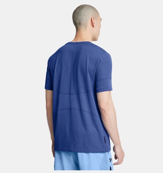 Mavi Erkek UA Vanish Elite Dikişsiz Kısa Kollu T-shirt