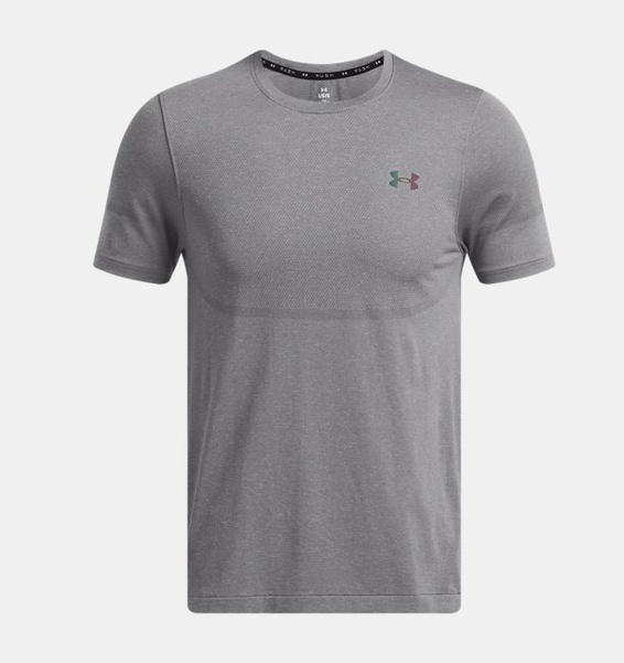 Gri Erkek UA Vanish Elite Dikişsiz Kısa Kollu T-shirt