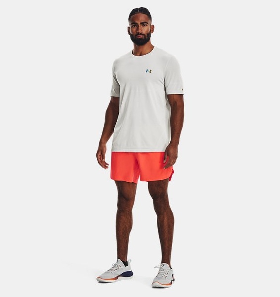 Beyaz Erkek UA Vanish Elite Dikişsiz Kısa Kollu T-shirt