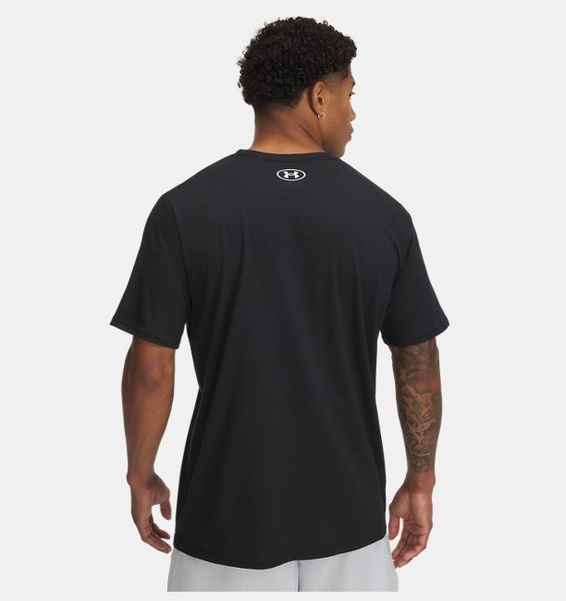 Siyah Erkek UA Camo Chest Stripe Kısa Kollu T-shirt