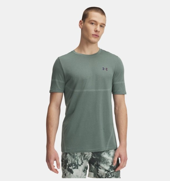 Yeşil Erkek UA Vanish Elite Dikişsiz Kısa Kollu T-shirt