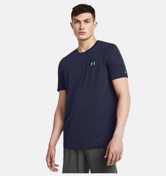Lacivert Erkek UA Vanish Elite Dikişsiz Kısa Kollu T-shirt
