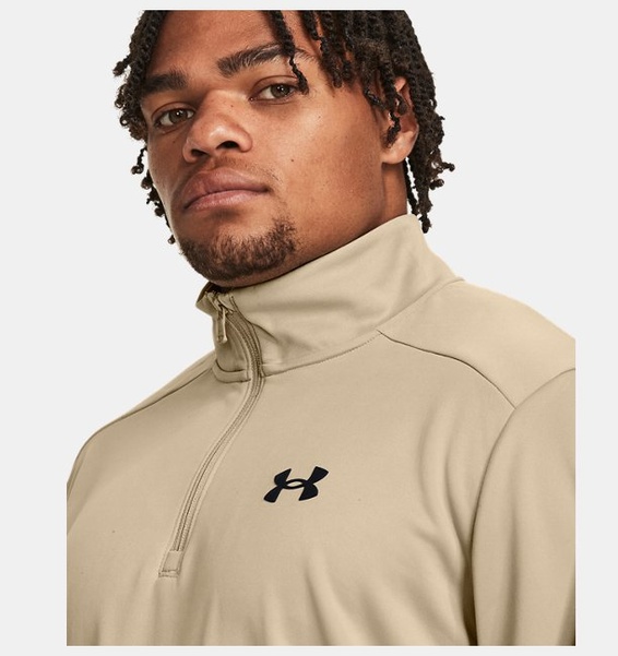 Kahverengi Erkek UA Armour Fleece 1/4 Fermuarlı Sweatshirt