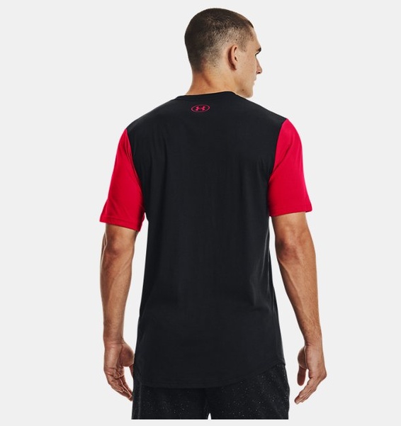 Siyah Erkek UA Athletic Department Colorblock Kısa Kollu T-shirt
