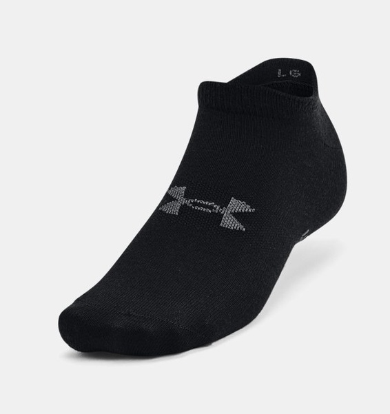 Siyah Unisex UA Essential 6’lı Paket No Show Çorap