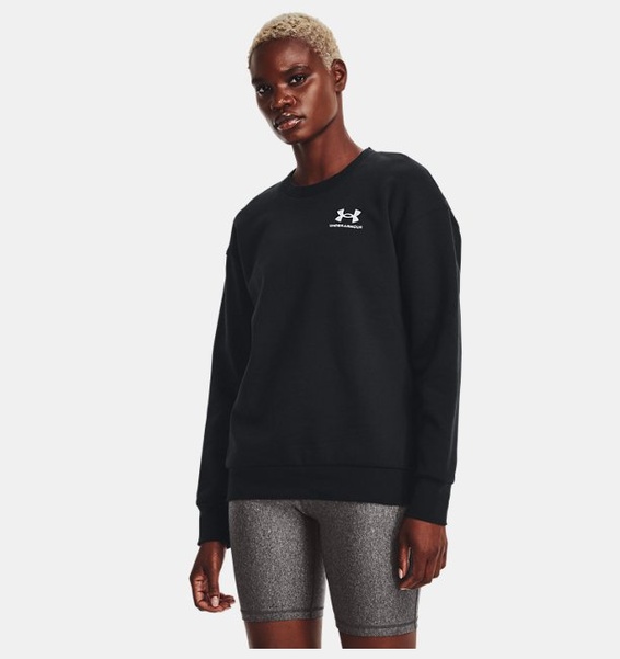 Siyah Kadın UA Essential Fleece Bisiklet Yaka