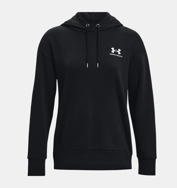 Siyah Kadın UA Essential Fleece Kapüşonlu Üst