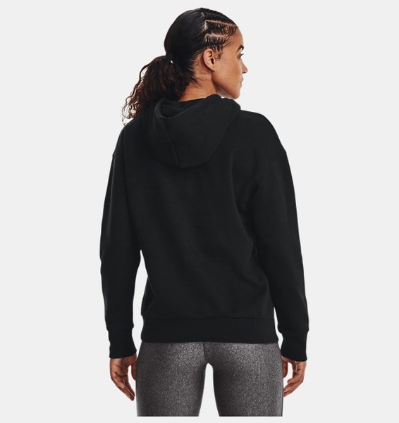 Siyah Kadın UA Essential Fleece Kapüşonlu Üst