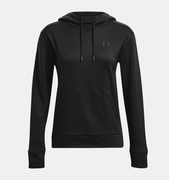 Siyah Kadın Armour Fleece® Left Chest Kapüşonlu Üst