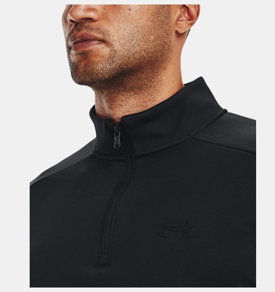 Siyah Erkek UA Armour Fleece 1/4 Fermuarlı Sweatshirt