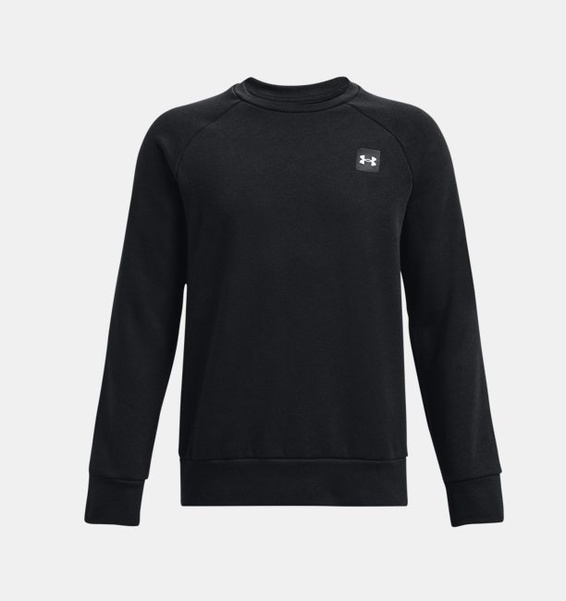 Siyah Erkek Çocuk UA Rival Fleece Bisiklet Yaka