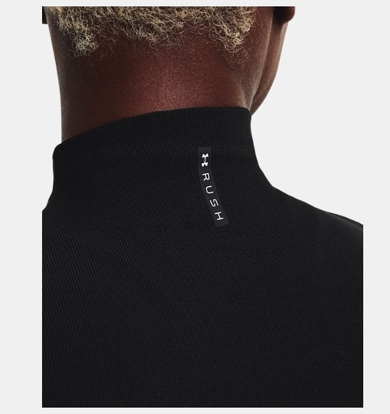 Siyah Kadın UA RUSH™ Dikişsiz Uzun Kollu T-shirt
