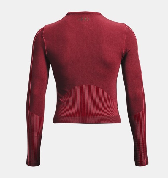 Bordo Kadın UA RUSH™ Dikişsiz Uzun Kollu T-shirt