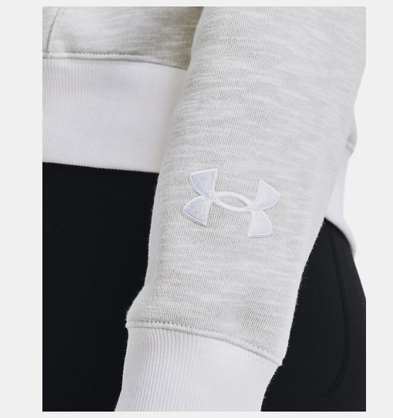Beyaz Kadın UA Essential Fleece Baskılı Kapüşonlu Üst