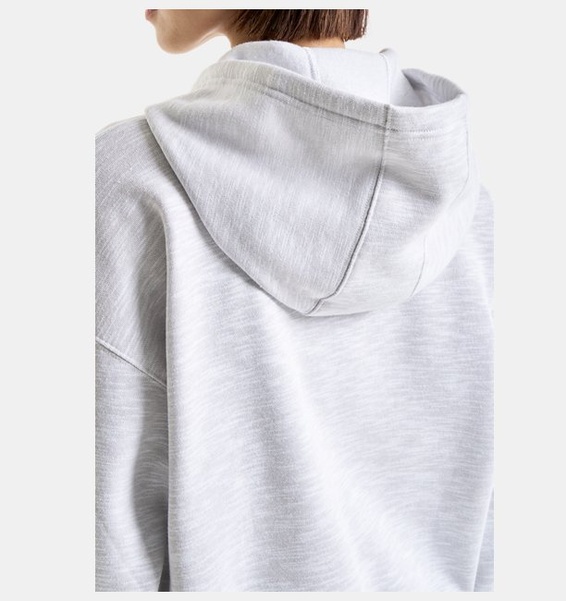 Beyaz Kadın UA Essential Fleece Baskılı Kapüşonlu Üst