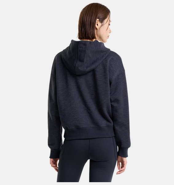 Siyah Kadın UA Essential Fleece Baskılı Kapüşonlu Üst