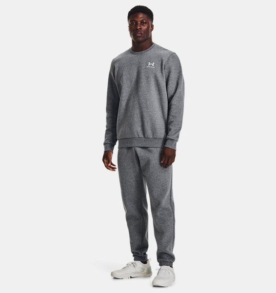 Gri Erkek UA Icon Fleece Bisiklet Yaka Sweatshirt