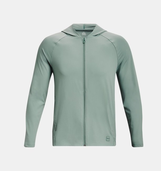 Yeşil Erkek UA Meridian Tam Boy Fermuarlı Sweatshirt